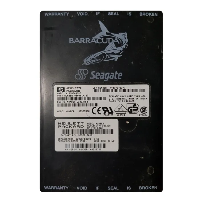 HP D2926-60101 | 2GB 7200RPM Fast SCSI 3.5-Inch Hard Drive Refurbished - Hewlett-Packard (ou HP en abrégé) refurbished available on Gotodirect