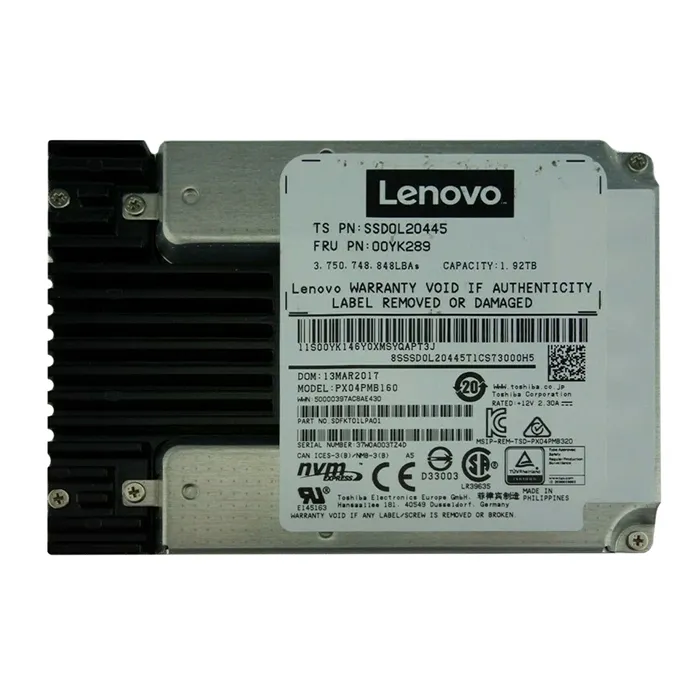 Lenovo 00YK289 | 1.92TB PCI Express 3.0 x4 NVMe SFF G3 Enterprise Mainstream 2.5-Inch Internal Solid State Drive Refurbished - Lenovo refurbished available on Gotodirect