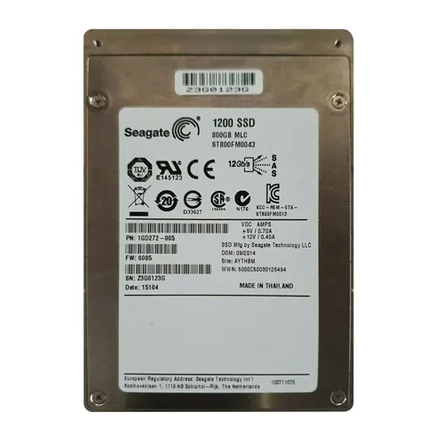 Seagate ST800FM0043 | 1200 Series 800GB Multi-Level-Cell SAS 12Gb/s 2.5-Inch Solid State Drive Refurbished - Seagate refurbished available on Gotodirect