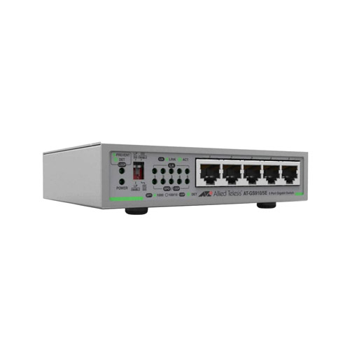 Allied Telesis AT-GS910/5E | GS910 5 x Ports 1000Base-T Layer 2 Unmanaged Rack-mountable Gigabit Ethernet Network Switch Refurbished -  refurbished available on Gotodirect