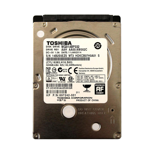 HP 697242-001 | 320GB 5400RPM SATA 6Gb/s 8MB Cache 2.5-Inch Hard Drive Refurbished - Hewlett-Packard (ou HP en abrégé) refurbished available on Gotodirect