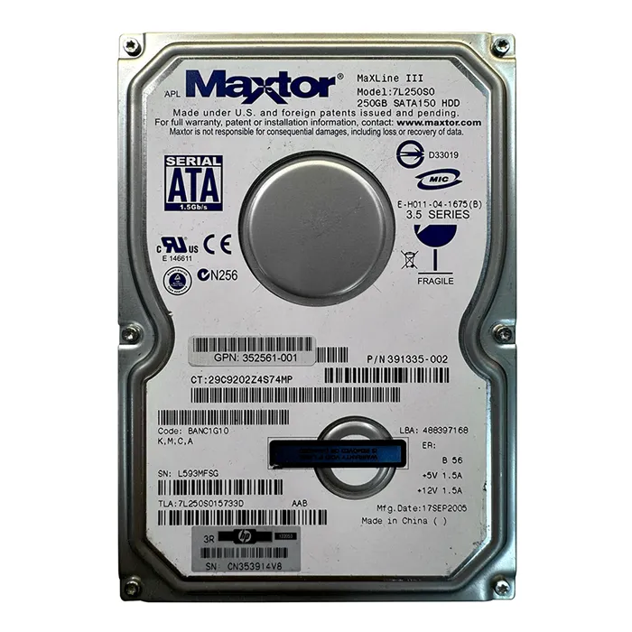 Maxtor 7L250S0 | MaXLine III 250GB 7200RPM SATA 1.5Gb/s 16MB Cache 3.5-Inch Hard Drive Refurbished -  refurbished available on Gotodirect