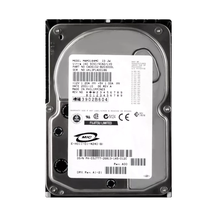 Dell 3J777 | 18GB 15000RPM Ultra160 SCSI 8MB Cache 80-Pin 3.5-Inch Hard Drive Refurbished - Dell refurbished available on Gotodirect
