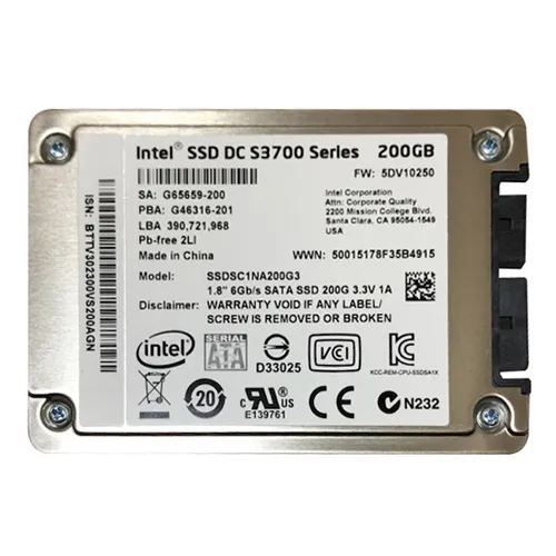 Intel SSDSC1NA200G3 | DC S3700 200GB Multi-Level Cell SATA 6Gb/s 1.8-Inch Solid State Drive Refurbished - Intel refurbished available on Gotodirect
