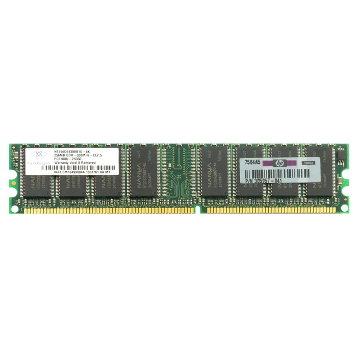 Buy HP 305957-041 | 256MB DDR-333MHz PC2700 Non-ECC Unbuffered UDIMM CL2.5 1Rx8 2.5V 184-Pin Memory Module Refurbished - $157.21 HP 305957-041 | 256MB DDR-333MHz PC2700 Non-ECC Unbuffered UDIMM CL2.5 1Rx8 2.5V 184-Pin Memory Module Refurbished - Hewlett-Packard (ou HP en abrégé) refurbished available on Gotodirect