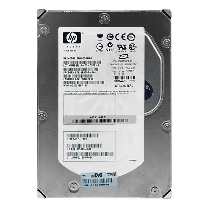 HP DBD400DADFQ | 400GB 10000RPM Fibre Channel 4 Gb/s 3.5-Inch 16MB Cache Hot Swap Hard Drive Refurbished - Hewlett-Packard (ou HP en abrégé) refurbished available on Gotodirect