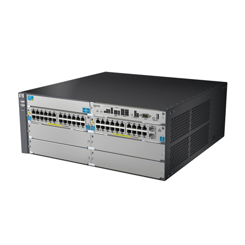 HP J9533A | ProCurve E5412-92G-PoE+/2xG v2 zl 44 x RJ-45 Ports PoE+ 10/100/1000Base-T + 2 x SFP Ports + 4 x Open Module Slots Layer 4 Managed 4U Rack-mountable Gigabit Ethernet Network Switch Refurbished - Hewlett-Packard (ou HP en abrégé) refurbished available on Gotodirect