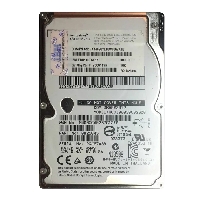 IBM 00E6167 | 300GB 10000RPM SAS 6Gb/s 2.5-Inch 64MB Cache Internal Hard Drive Refurbished -  refurbished available on Gotodirect