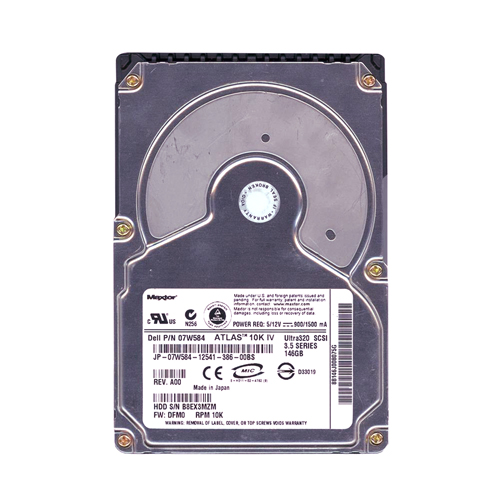 Dell 7W584 | 146GB 10000RPM Ultra320 SCSI Hot-Pluggable 8MB Cache 3.5-Inch Hard Drive for PowerEdge Server & PowerVault Storage Array Refurbished - Dell refurbished available on Gotodirect