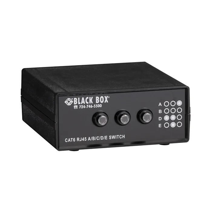 Black Box SW1032A | 5 x Ports 1000Base-T RJ-45 4-to-1 CAT6 Ethernet 10G Manual Desktop Switch Refurbished -  refurbished available on Gotodirect