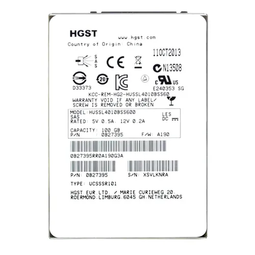 HGST 0B27395 | Ultrastar SSD400S.B Series 100GB Single-Level Cell NAND Flash SAS 6Gb/s 2.5-inch Solid State Drive Refurbished - HGST (a subsidiary of Western Digital) refurbished available on Gotodirect