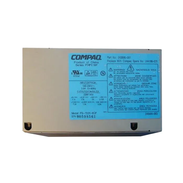HP 246444-003 | 250-Watts 120-240V AC 45-66Hz 20-Pin Hot-Swappable Redundant Power Supply with Active PFC for EVO D500 Refurbished - Hewlett-Packard (ou HP en abrégé) refurbished available on Gotodirect