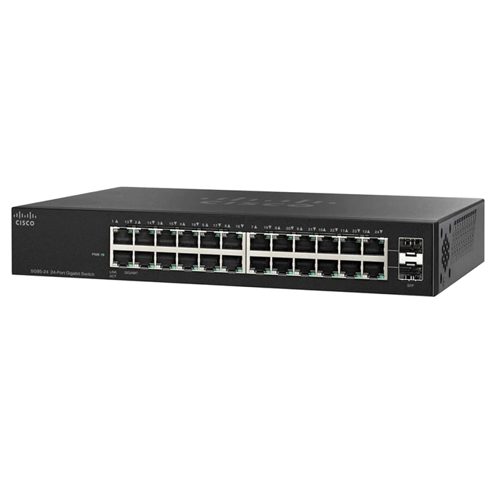 Cisco SG95-24-SG | 95 SG95-24 24 x Ports 10/100/1000Base-T + 2 x Ports Combo SFP (mini-GIBIC) Layer 2 Unmanaged Gigabit Ethernet Network Switch Refurbished - Cisco Systems Inc. refurbished available on Gotodirect