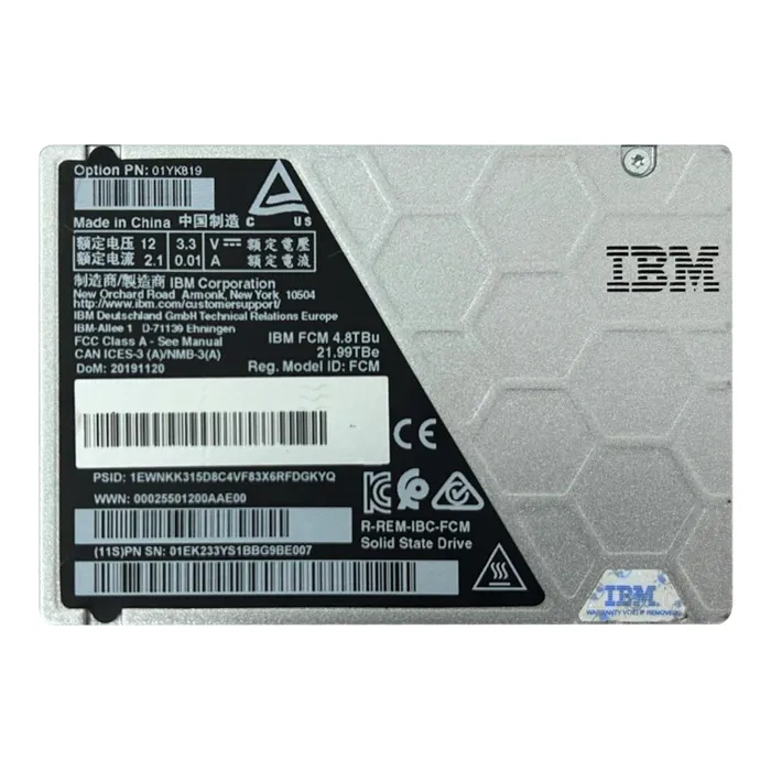 IBM 01YK819 | 4.8TB TLC PCI Express 3.0 x4 NVMe U.2 2.5-Inch Internal Solid State Drive FlashCore Module Refurbished -  refurbished available on Gotodirect