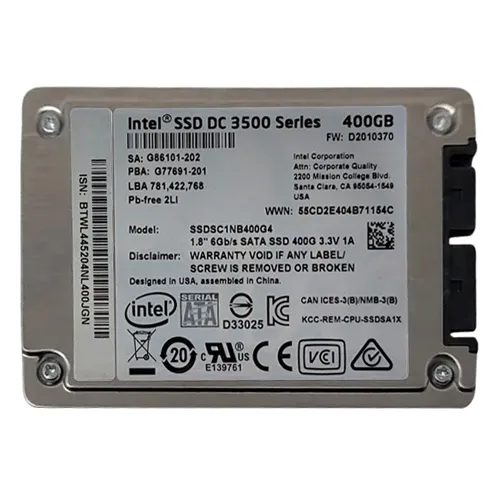 Intel SSDSC1NB400G401 | DC S3500 400GB Multi-Level Cell SATA 6Gb/s 1.8-Inch Solid State Drive Refurbished - Intel refurbished available on Gotodirect