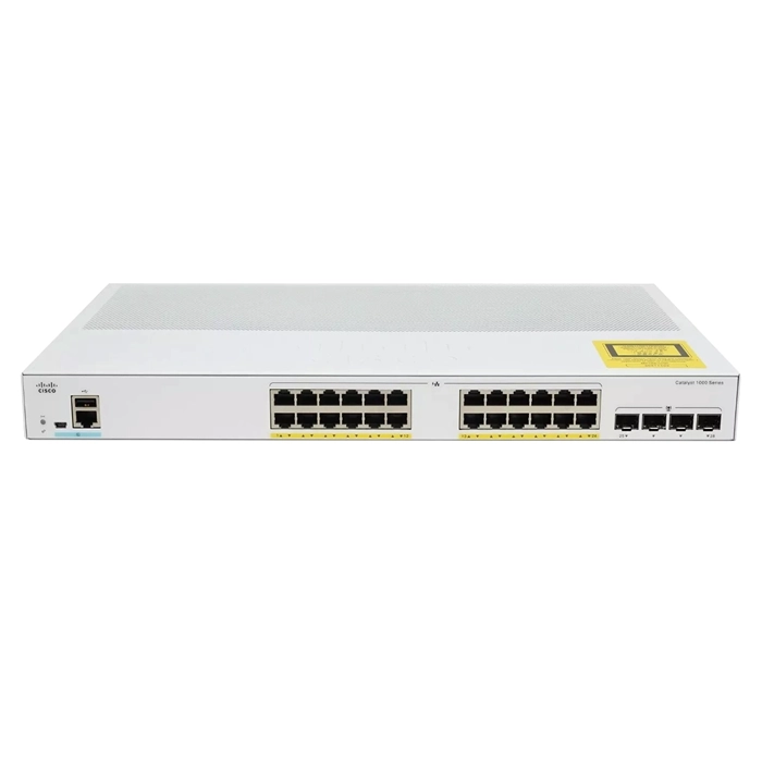 Cisco C1000FE-24P-4G-L-RF | Catalyst 1000 Series 24 x RJ-45 Ports PoE+ 10/100Base-TX 2 x SFP Ports 2 x Uplink 1G Combo Ports Layer 2 Managed Rack-mountable Fast Ethernet Modular Switch Refurbished - Cisco Systems Inc. refurbished available on Gotodirect