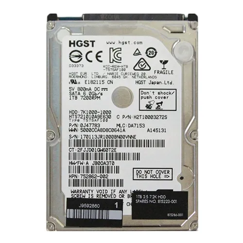 HP 815223-001 | 1TB 7200RPM SATA 6Gb/s 2.5-Inch Hard Drive Refurbished - Hewlett-Packard (ou HP en abrégé) refurbished available on Gotodirect