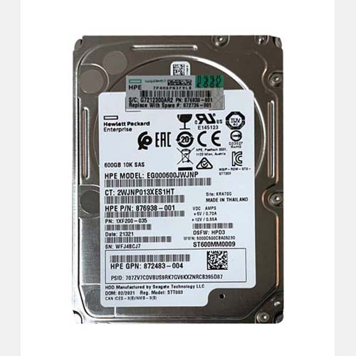 HP 872736-001 | 600GB 10000RPM SAS 12Gb/s (512e) Hot-Pluggable SFF 2.5-inch Enterprise Hard Drive for Gen8/10 ProLiant Server/Storage Array Refurbished - Hewlett-Packard (ou HP en abrégé) refurbished available on Gotodirect