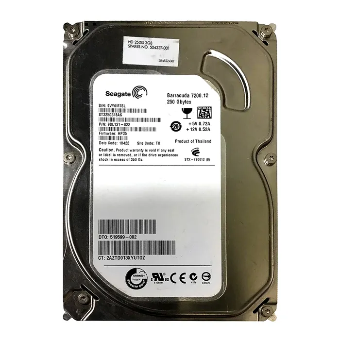 Seagate 9SL131-022 | BarraCuda 7200.12 Series 250GB 7200RPM SATA 3Gb/s 8MB Cache (CE) 3.5-Inch Hard Drive Refurbished - Seagate refurbished available on Gotodirect