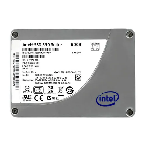 Intel SSDSC2CT060A3K5 | 330 60GB Multi-Level Cell SATA 6Gb/s NAND Flash 2.5-Inch Solid State Drive Refurbished - Intel refurbished available on Gotodirect