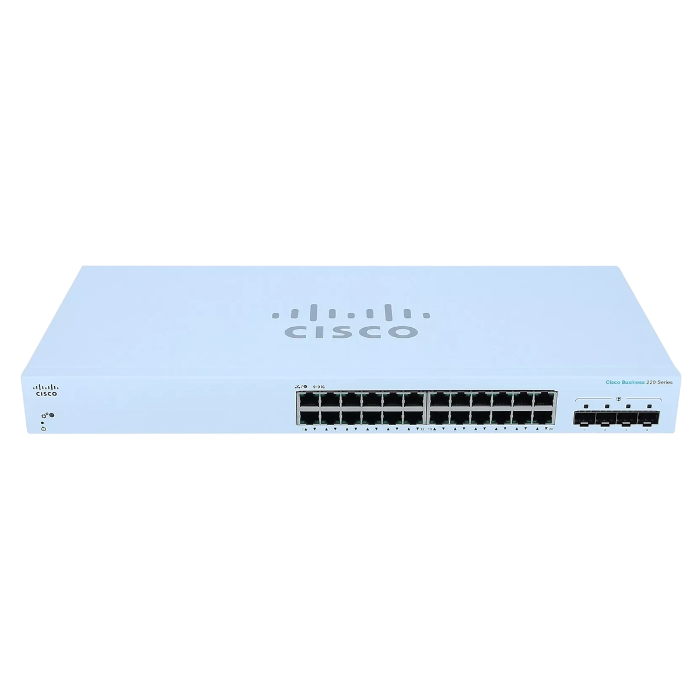Cisco CBS220-24T-4G | Business 220 Series 24 x Ports 1000Base-T + 4 x Ports SFP Layer 2 Managed Gigabit Ethernet Network Switch Refurbished - Cisco Systems Inc. refurbished available on Gotodirect