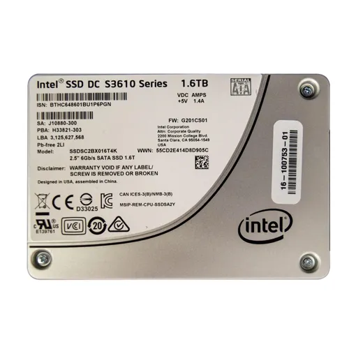 Intel SSDSC2BX016T4K | S3610 Series 1.6TB Multi-Level Cell SATA 6Gb/s Endurance 2.5-Inch Solid State Drive Refurbished - Intel refurbished available on Gotodirect