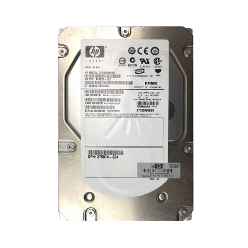 HP DF0300B8053 | 300GB 15000RPM SAS 3Gb/s LFF Hot-Pluggable Dual Port 3.5-inch Hard Drive for Gen1 to Gen7 ProLiant Server Refurbished - Hewlett-Packard (ou HP en abrégé) refurbished available on Gotodirect