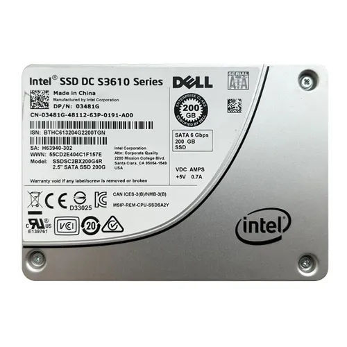 Dell 3481G | 200GB Multi-Level Cell SATA 6Gb/s 2.5-Inch Solid State Drive Refurbished - Dell refurbished available on Gotodirect