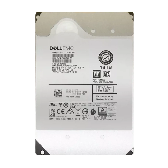 Dell FCCTJ | 18TB 7200RPM 6Gb/s SATA Hot Plug 3.5-inch Hard Drive Refurbished - Dell refurbished available on Gotodirect