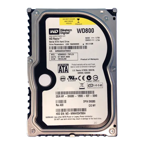 Dell X9280 | 80GB 10000RPM SATA 1.5Gb/s 8MB Cache 3.5-Inch Hard Drive Refurbished - Dell refurbished available on Gotodirect