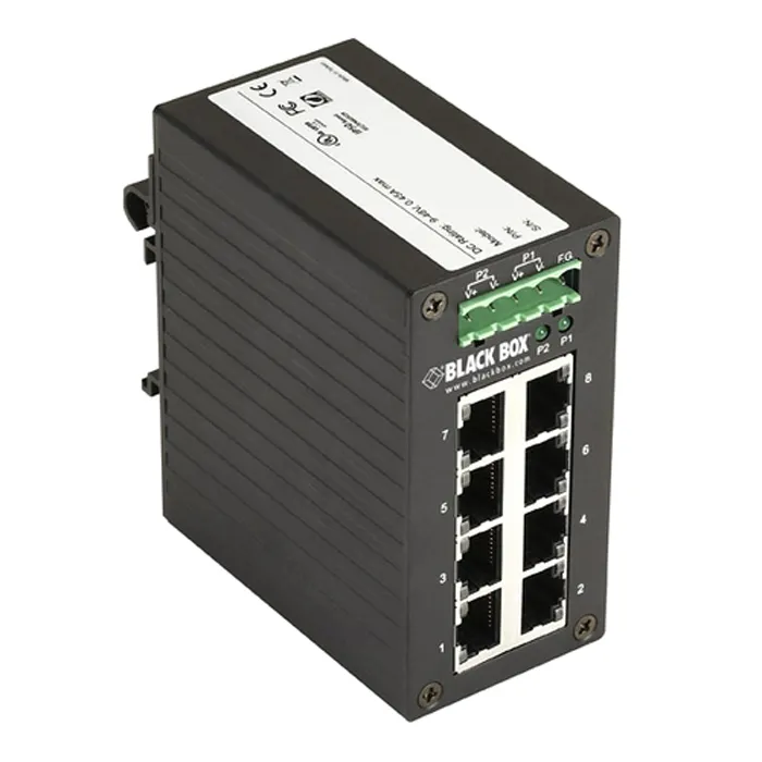 Black Box LGH008A | 8 x Ports 1000Base-T RJ-45 Layer 2 Gigabit Ethernet Hardened Temperature Switch Refurbished -  refurbished available on Gotodirect