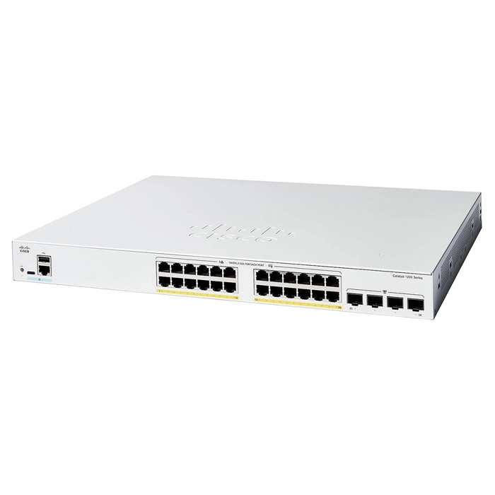 Cisco C1200-24FP-4X | Catalyst 1200 Series 24-Ports 10/100/1000Base-T RJ-45 PoE+ 4-Ports 10GBase-X SFP+ Layer 3 Rack-mountable 1U Gigabit Ethernet Network Switch Refurbished - Cisco Systems Inc. refurbished available on Gotodirect