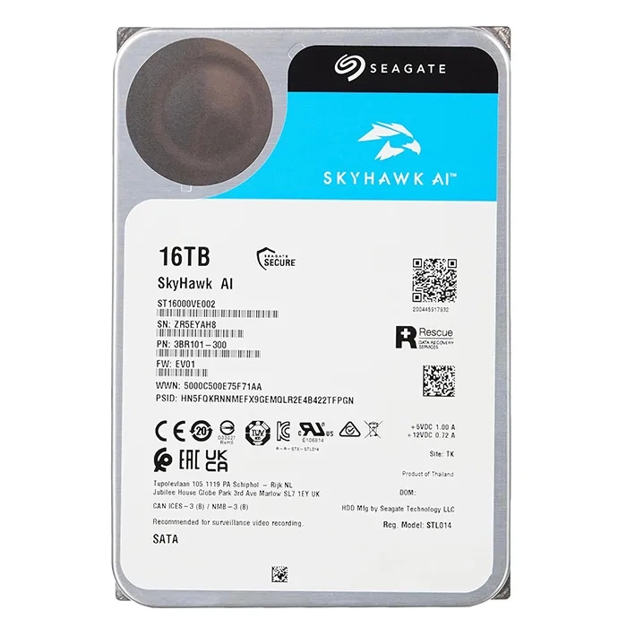 Seagate ST16000VE002 | Skyhawk AI 16TB Video Internal Hard Drive 3.5-Inch SATA 6Gb/s 256MB Cache for Surveillance System Refurbished - Seagate refurbished available on Gotodirect