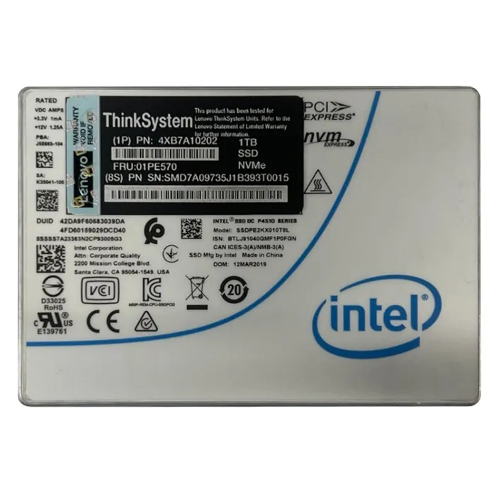 Lenovo 01PE570 | 1TB PCI Express 3.0 x4 NVMe Hot Swap U.2 2.5-Inch Internal Solid State Drive Refurbished - Lenovo refurbished available on Gotodirect