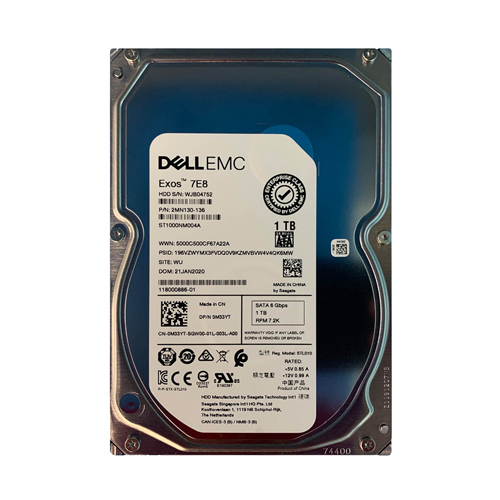 Dell 0M33YT | 1TB 7200RPM SATA 6Gb/s Hot-Pluggable 128MB Cache 3.5-Inch Hard Drive for PowerEdge Server Refurbished - Dell refurbished available on Gotodirect