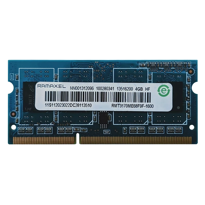 Ramaxel RMT3170ME68F9F-1600 | 4GB DDR3-1600MHz PC3-12800 Non-ECC Unbuffered SODIMM CL11 1Rx8 1.35V 204-Pin Memory Module Refurbished -  refurbished available on Gotodirect