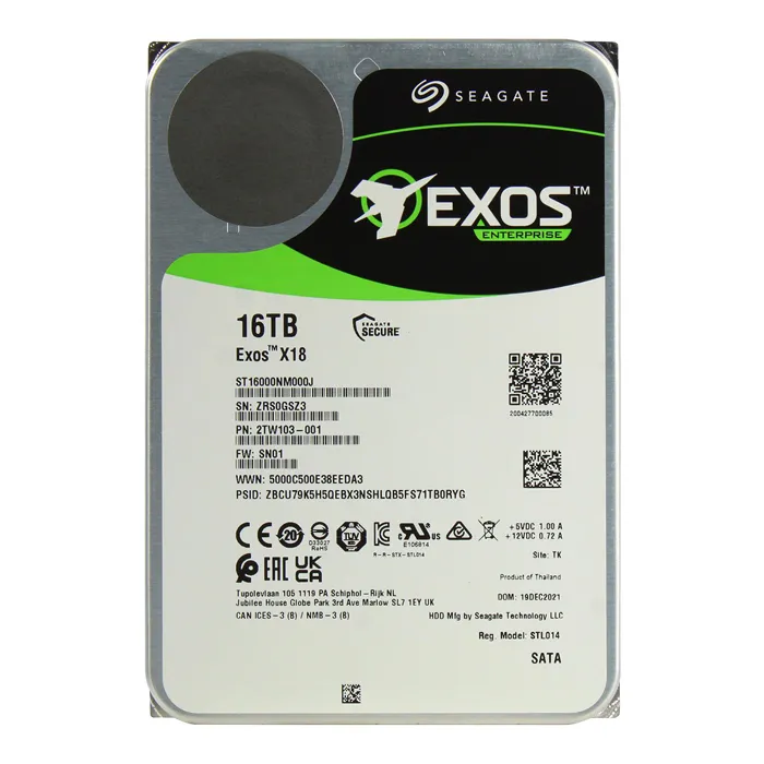 Seagate ST16000NM000J | Exos X18 Series 16TB 7200RPM SATA 6Gb/s (512e) 3.5-Inch Enterprise Hard Drive Refurbished - Seagate refurbished available on Gotodirect