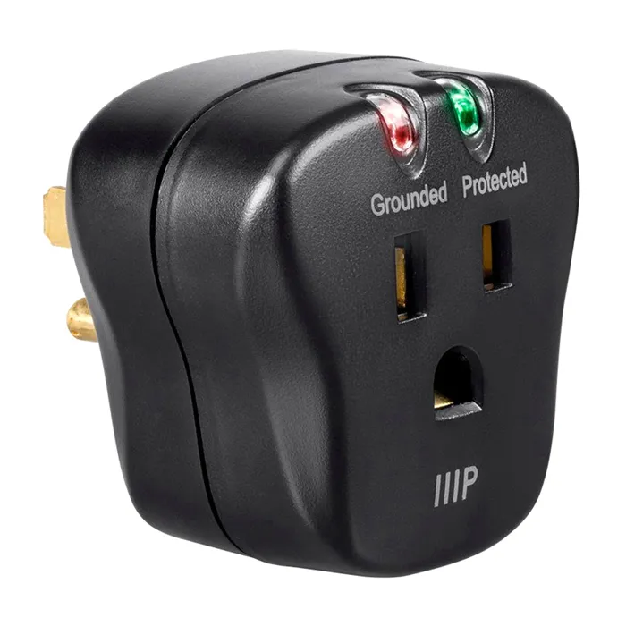 Monoprice 15877 | 1 Outlet Portable Mini Surge Protector 540 Joules Clamping Votage 500V Refurbished -  refurbished available on Gotodirect