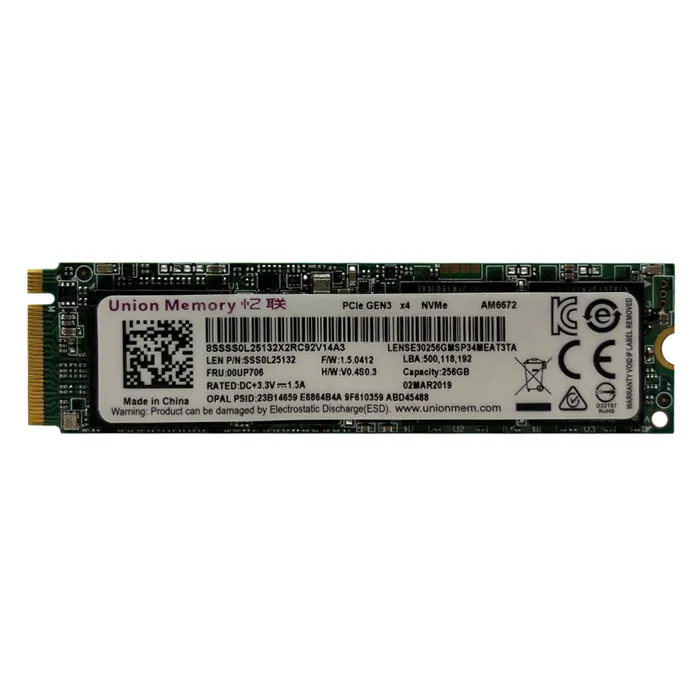 Lenovo 00UP706 | 256GB Triple-Level Cell PCI Express 3.0 x4 NVMe M.2 2280 Solid State Drive Refurbished - Lenovo refurbished available on Gotodirect