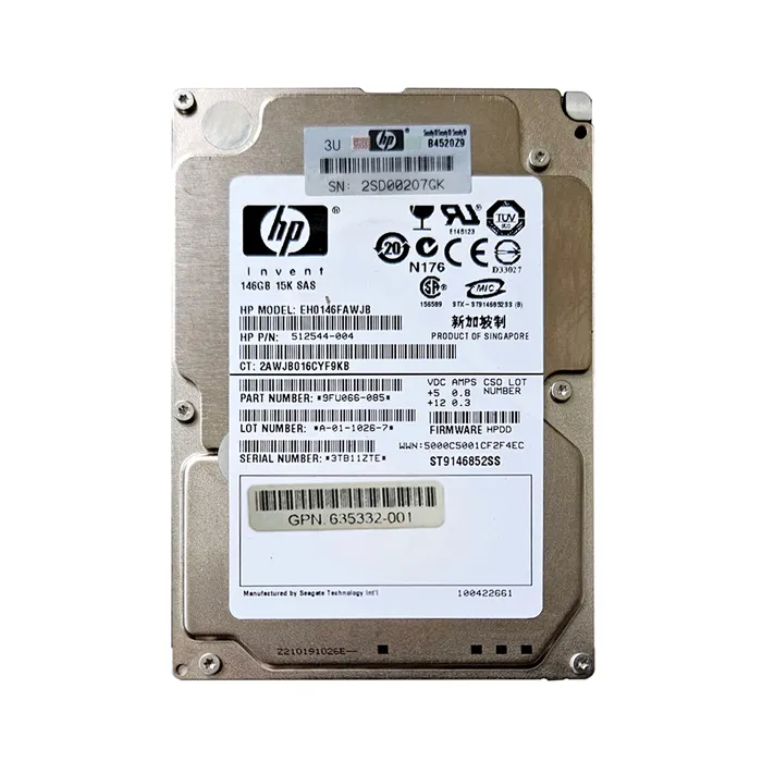 HP 635332-001 | 146GB 15000RPM SAS 6Gb/s Hot-Pluggable Dual Port 2.5-inch Hard Drive Refurbished - Hewlett-Packard (ou HP en abrégé) refurbished available on Gotodirect