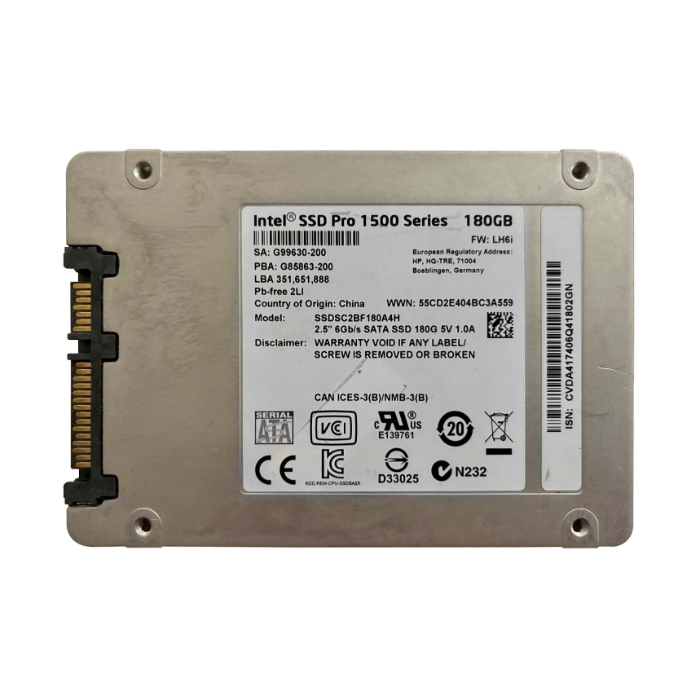 Intel SSDSC2BF180A4 | Pro 1500 Series 180GB MLC SATA 6GB/s AES-256 2.5-Inch Internal Solid State Drive Refurbished - Intel refurbished available on Gotodirect