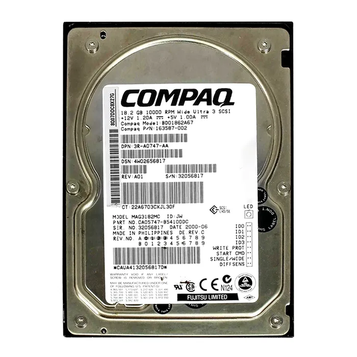 HP BD01862A67 | 18.2GB 10000RPM Ultra160 SCSI Hot Swappable LVD 80-Pin 3.5-Inch Hard Drive Refurbished - Hewlett-Packard (ou HP en abrégé) refurbished available on Gotodirect