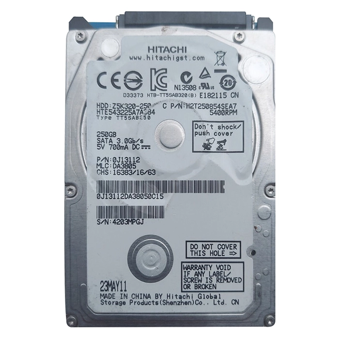 Buy HGST 0J13112 | Travelstar Z5K320 Series 250GB 5400RPM SATA 3Gb/s 8MB Cache (512) 2.5-inch Hard Drive Refurbished - $230.00 HGST 0J13112 | Travelstar Z5K320 Series 250GB 5400RPM SATA 3Gb/s 8MB Cache (512) 2.5-inch Hard Drive Refurbished - HGST (a subsidiary of Western Digital) refurbished available on Gotodirect