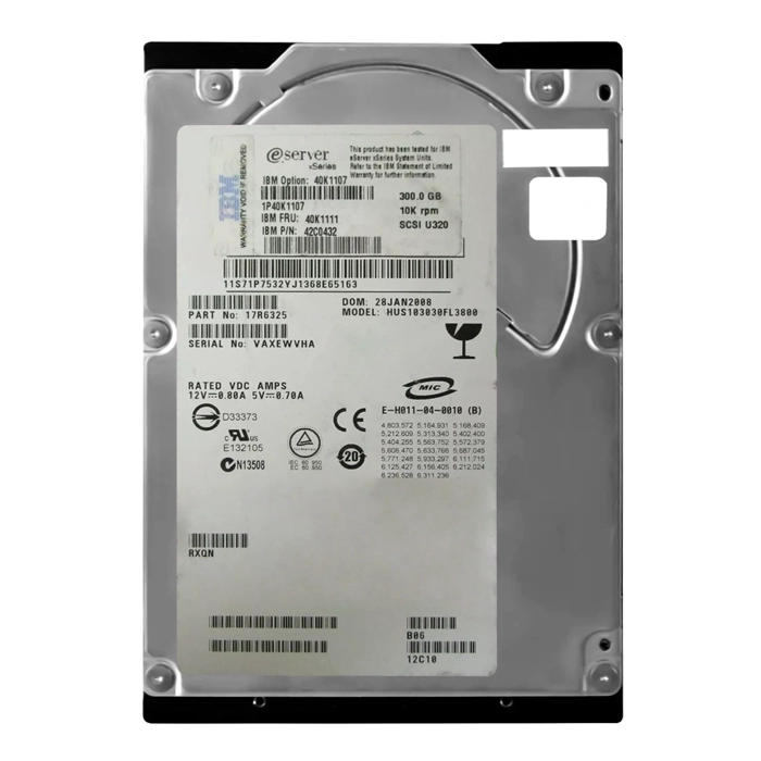 IBM 40K1107 | 300GB 10000RPM Ultra320 SCSI 80-Pin Hot Swappable 3.5-Inch Hard Drive Refurbished -  refurbished available on Gotodirect