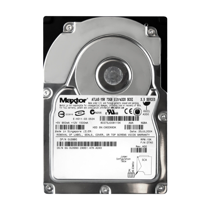 Maxtor 8C073J008115K | Atlas 15K 73.4GB 15000RPM Ultra320 SCSI 8MB Cache 80-Pin 3.5-Inch Hard Drive Refurbished -  refurbished available on Gotodirect