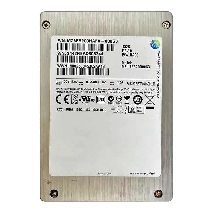 Samsung MZ-6ER2000/0G3 | SM1625 Enterprise Series 200GB Multi-Level Cell SAS 6Gb/s High Performance 2.5-Inch Solid State Drive Refurbished - Samsung refurbished available on Gotodirect