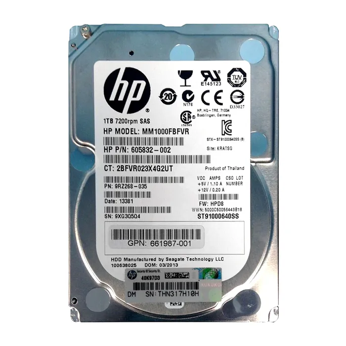 Buy HP MM1000FBFVR | 1TB 6G SAS 7200RPM 2.5-inch Hard Drive Refurbished - $129.12 HP MM1000FBFVR | 1TB 6G SAS 7200RPM 2.5-inch Hard Drive Refurbished - Hewlett-Packard (ou HP en abrégé) refurbished available on Gotodirect