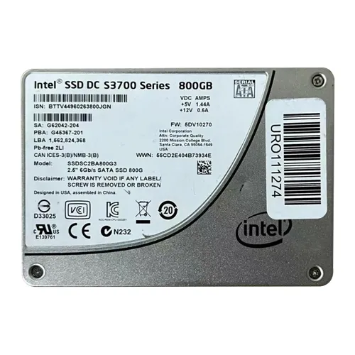 Intel SSDSC2BA800G301 | DC S3700 800GB Multi-Level Cell SATA 6Gb/s 2.5-Inch Solid State Drive Refurbished - Intel refurbished available on Gotodirect