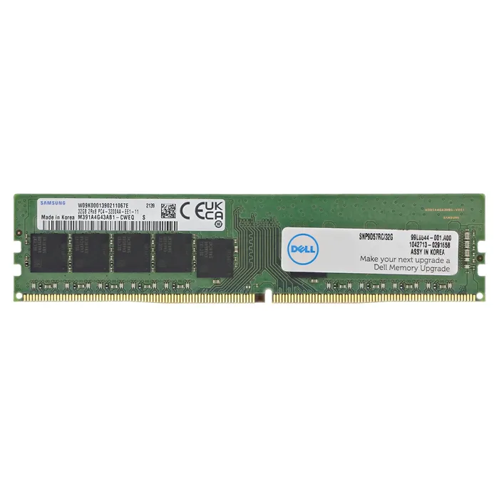 Dell SNP9D57RC/32G | 32GB DDR4-3200MHz PC4-25600 ECC Unbuffered UDIMM CL22 2Rx8 1.2V 288-Pin Memory Module Refurbished - Dell refurbished available on Gotodirect