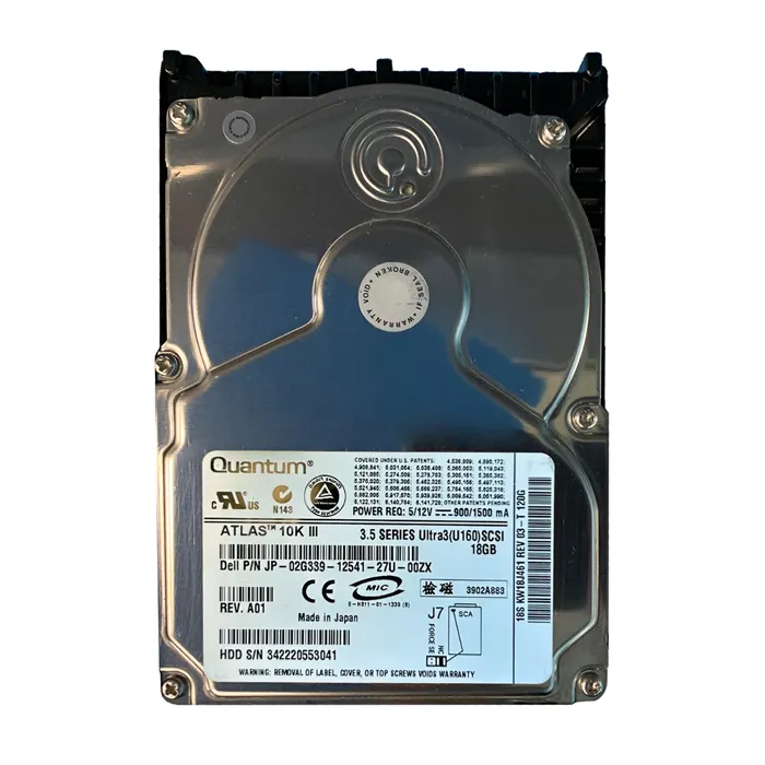 Dell 02G339 | 18.2GB 10000RPM Ultra160 SCSI 8MB Cache 80-Pin 3.5-Inch Hard Drive Refurbished - Dell refurbished available on Gotodirect